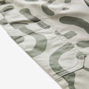 Green Print Side Pocket Pull On Trousers (3mths-6yrs)