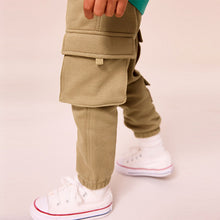 Load image into Gallery viewer, Green/Tan Utility Hoodie and Carpenter Joggers Set (3mths-6yrs)
