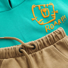 Load image into Gallery viewer, Green/Tan Utility Hoodie and Carpenter Joggers Set (3mths-6yrs)
