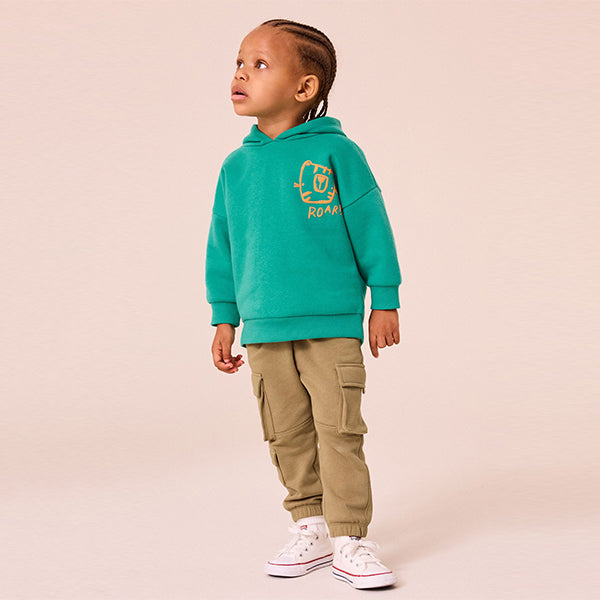 Green/Tan Utility Hoodie and Carpenter Joggers Set (3mths-6yrs)
