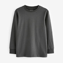 Load image into Gallery viewer, Charcoal Grey Long Sleeve Cosy T-Shirt (3-12yrs)
