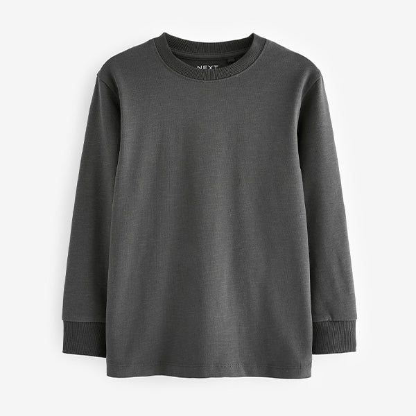 Charcoal Grey Long Sleeve Cosy T-Shirt (3-12yrs)