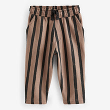 Load image into Gallery viewer, Brown/Black 100% Cotton Stripe Jersey Joggers (3mths-6yrs)
