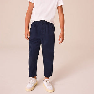 Navy Tapered Smart Trousers