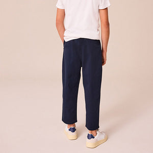 Navy Tapered Smart Trousers