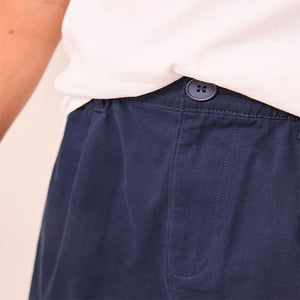 Navy Tapered Smart Trousers