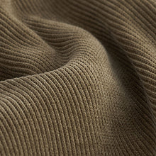 Load image into Gallery viewer, Khaki Green Pull On Wide Leg Corduroy Trousers
