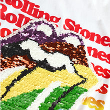 Load image into Gallery viewer, Ecru White Oversized Rolling Stones 100% Cotton T-Shirt (3-12yrs)
