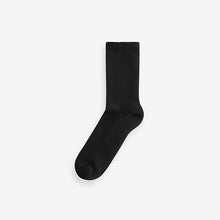 Load image into Gallery viewer, Black Cushion Sole Ribbed Sport Ankle With Arch Support Socks 3 Pack
