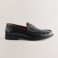 Load image into Gallery viewer, Black Standard Fit Penny Loafers
