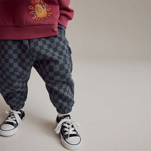 Burgundy Red Backprint 100% Cotton Sweatshirt and Joggers Set
