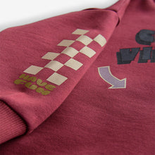 Load image into Gallery viewer, Burgundy Red Backprint 100% Cotton Sweatshirt and Joggers Set
