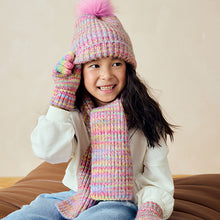 Load image into Gallery viewer, Multi Rainbow Hat Gloves And Scarf Set (3-13yrs)
