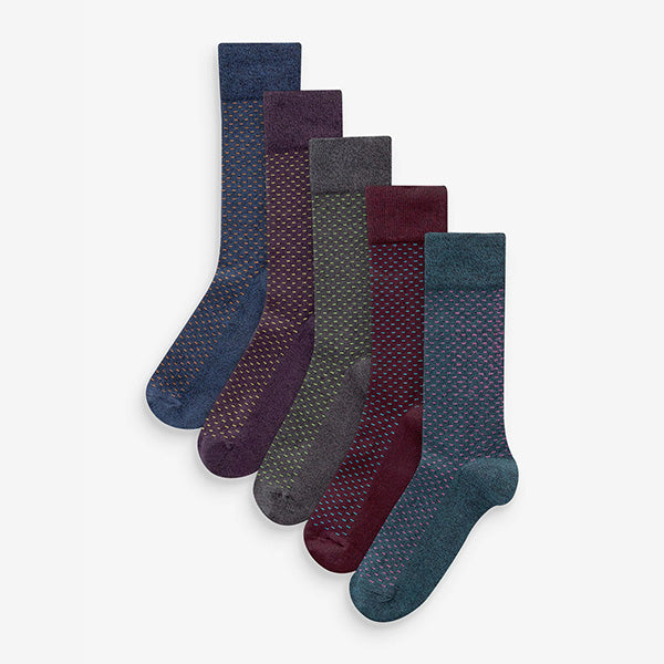 Dash Spot Pattern Smart Socks 5 Pack