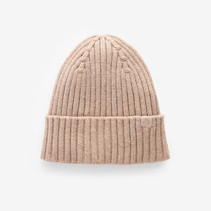 Neutral Knitted Beanie Hat (1-13yrs)