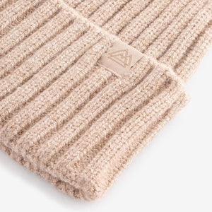Neutral Knitted Beanie Hat (1-13yrs)
