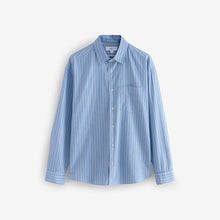 Load image into Gallery viewer, Blue Soft Touch 100% Cotton Long Sleeves Stripe Shirt
