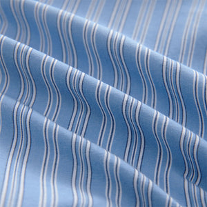 Blue Soft Touch 100% Cotton Long Sleeves Stripe Shirt