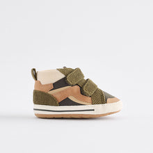Load image into Gallery viewer, Green Easy Fastening High Top Baby Trainers (3-24mths)
