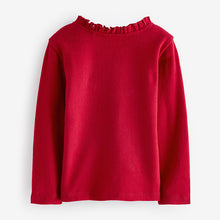 Load image into Gallery viewer, Red 100% Cotton Pointelle Top (3mths-7yrs)
