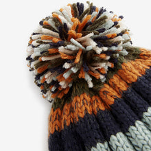 Load image into Gallery viewer, Stripe Pom Hat (1-13yrs)

