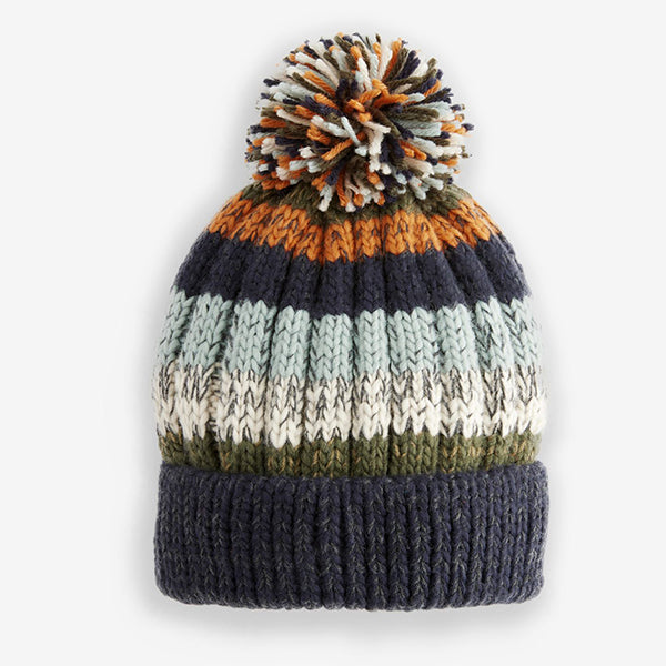 Stripe Pom Hat (1-13yrs)