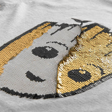 Load image into Gallery viewer, Grey Flip Sequin Licensed Groot T-Shirt
