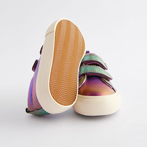Rainbow Metallic Standard Fit (F) Chunky Trainers With Touch Fastening