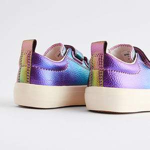 Rainbow Metallic Standard Fit (F) Chunky Trainers With Touch Fastening