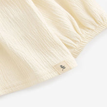 Load image into Gallery viewer, Cream Long Sleeve Gathered Neck Blouse (3mths-6yrs)
