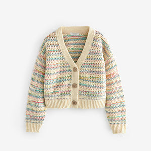 Rainbow Crochet Cardigan (6-9yrs)