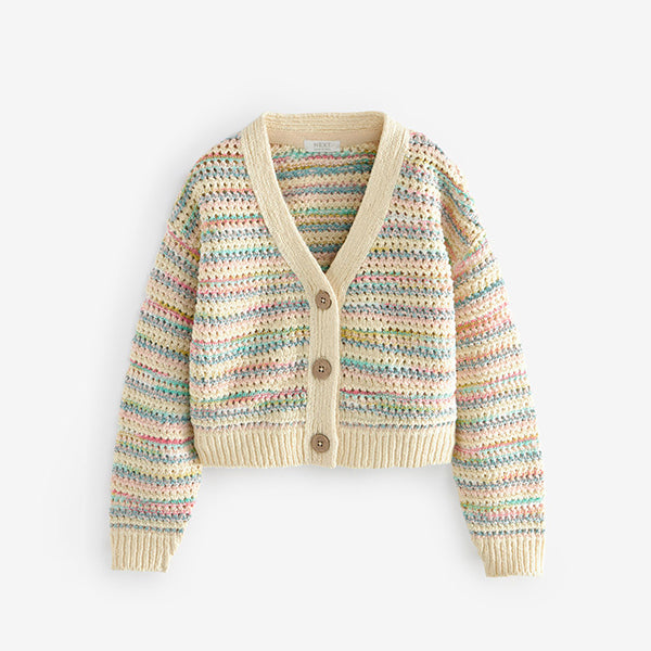 Rainbow Crochet Cardigan (6-9yrs)