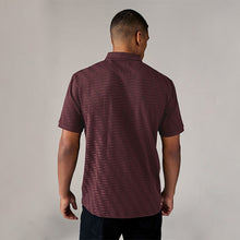 Load image into Gallery viewer, Burgundy Red Regular Fit Smart Quarter Zip Polo Shirt
