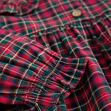 Load image into Gallery viewer, Red Tartan Long Sleeve 100% Cotton Peter Pan Collar Dress (3mths-6yrs)
