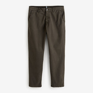 Dark Brown Slim Fit Premium Soft Touch Chino Trousers