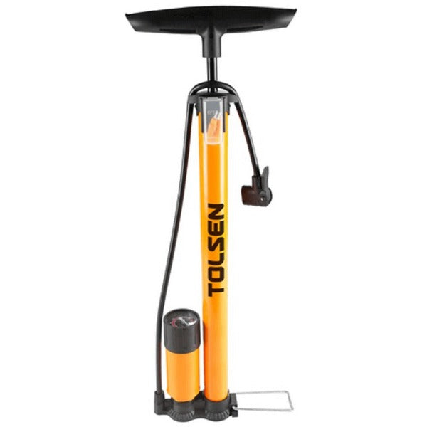 BICYCLE FLOOR PUMP WITH GUAGE