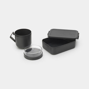 Brabantia Make & Take Lunch Set, 2 pieces Dark Grey