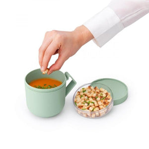 Brabantia Make & Take Soup Mug, 0.6L Jade Green