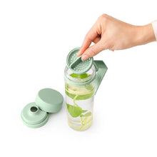 Load image into Gallery viewer, Brabantia Make &amp; Take Water Bottle with Strainer Jade Green
