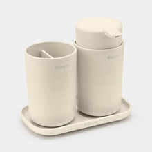 Load image into Gallery viewer, Brabantia ReNew Bathroom Accessory set of 3 Soft Beige

