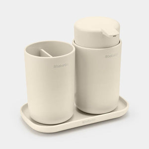 Brabantia ReNew Bathroom Accessory set of 3 Soft Beige