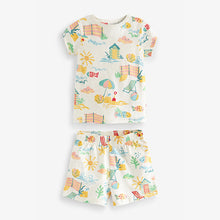 Load image into Gallery viewer, Multi Pastel Beach Character Short Pyjamas 3 Pack (9mths-8yrs)
