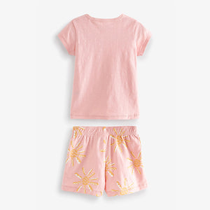 Multi Pastel Beach Character Short Pyjamas 3 Pack (9mths-8yrs)
