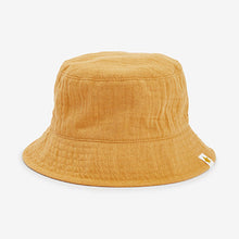 Load image into Gallery viewer, Ochre Yellow Puff Fabric Bucket Hat (1-6yrs)
