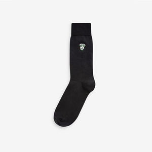 Black Summer Dogs 5 Pack Embroidered Socks