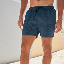 Load image into Gallery viewer, Blue Cargo Swim Shorts
