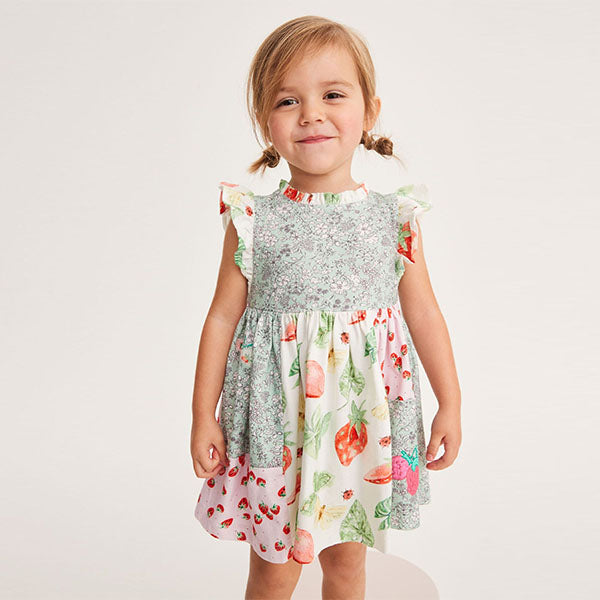 Floral Embroidered Tiered Dress (3mths-6yrs)