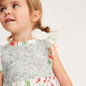 Floral Embroidered Tiered Dress (3mths-6yrs)