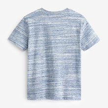 Load image into Gallery viewer, Blue Textured Stag Embroidered Short Sleeve T-Shirt (3-12yrs)
