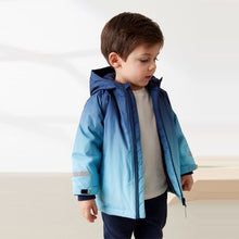 Load image into Gallery viewer, Blue Dip Dye Waterproof Fleece Lined Coat (3mths-6yrs)
